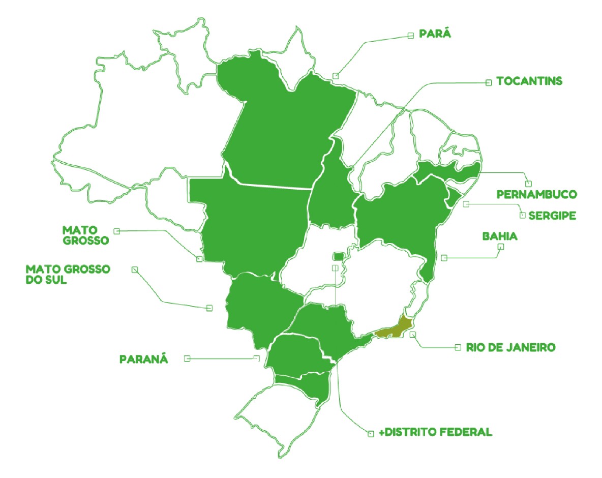 Atuação por estados